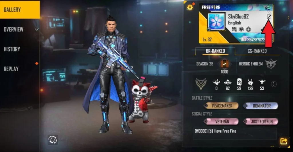 Quick Copy: Free Fire Invisible Space