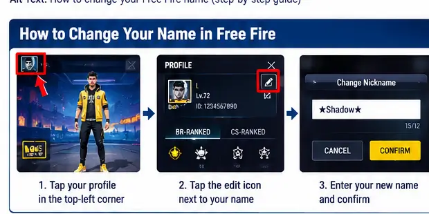 Change Your Name in Free Fire